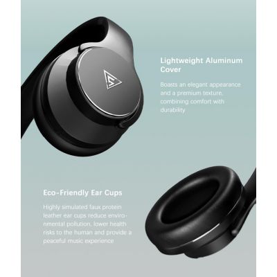 DOQAUS headphones DESIGN 1, ασύρματα & ενσύρματα, Φ40mm, 600mAh, μαύρα | Ακουστικά Bluetooth στο smart-tech.gr