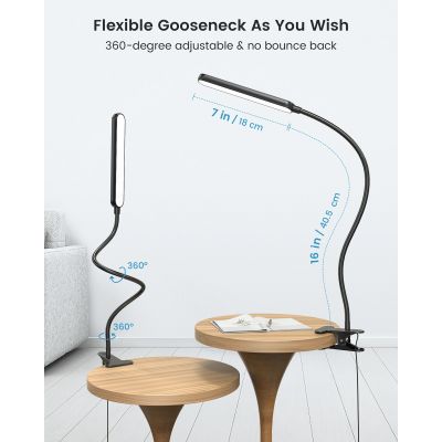 GLOCUSENT φωτιστικό γραφείου GLCSNTA1901 με κλιπ, τηλεχειριστήριο, έως 220lm, μαύρο | Λάμπες - Λαμπτήρες - Φωτιστικά στο smart-tech.gr