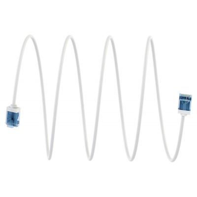 GOOBAY καλώδιο δικτύου 74301, CAT 6A U/UTP, slim, copper, 500MHz, 10m, λευκό | Καλώδια δικτύου στο smart-tech.gr