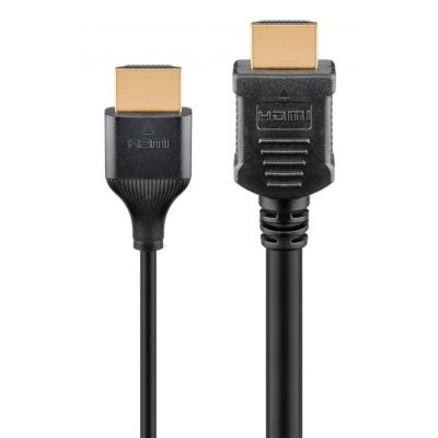 GOOBAY καλώδιο HDMI 75292 με Ethernet, slim, 4K/60Hz, 18 Gbps, 0.5m, μαύρο | Λοιπά Καλώδια, Adaptors & Μετατροπείς στο smart-tech.gr