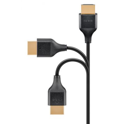 GOOBAY καλώδιο HDMI 75292 με Ethernet, slim, 4K/60Hz, 18 Gbps, 0.5m, μαύρο | Λοιπά Καλώδια, Adaptors & Μετατροπείς στο smart-tech.gr