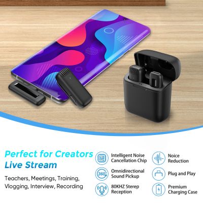 APEXEL ασύρματο μικρόφωνο APL-MIC013 με θήκη φόρτισης, Lightning, 2.4GHz, μαύρο | ΛΟΙΠΑ ΑΞΕΣΟΥΑΡ στο smart-tech.gr