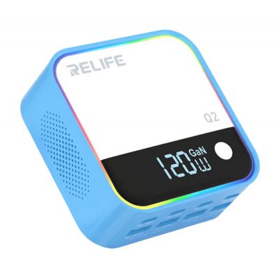 RELIFE σταθμός φόρτισης Q2, 4x USB-C & 4x USB, 120W, GaN, μπλε | ΦΟΡΤΙΣΤΕΣ / ΤΡΟΦΟΔΟΤΙΚΑ USB στο smart-tech.gr