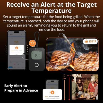 SONOFF smart θερμόμετρο barbeque BMT01 με 2x αισθητήρες, έως 300 °C, μαύρο | Μηχανήματα - Πολύμετρα στο smart-tech.gr