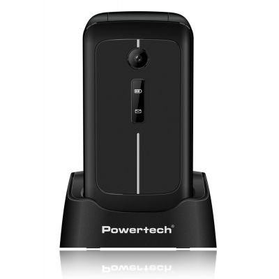 POWERTECH κινητό τηλέφωνο Sentry 2.8, 2.8", dual SIM, πλήκτρο SOS, μαύρο | Κινητά Τηλέφωνα για Ηλικιωμένους στο smart-tech.gr