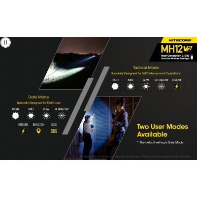ΦΑΚΟΣ LED NITECORE MULTI TASK HYBRID MH12V2,1200lumens | Φακοί NITECORE στο smart-tech.gr