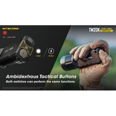ΦΑΚΟΣ LED NITECORE Tiny Monster TM20K, 20.000Lumens, 290 Μέτρα | Φακοί NITECORE στο smart-tech.gr