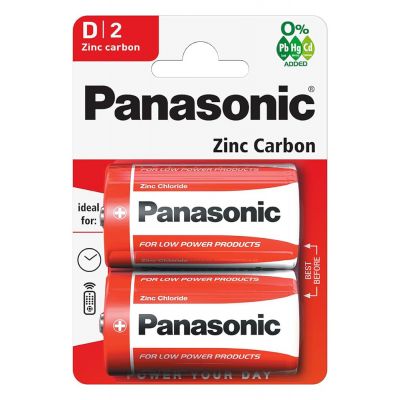 PANASONIC μπαταρίες Zinc Carbon, D/R20, 1.5V, 2τμχ | ΑΛΚΑΛΙΚΕΣ ΜΠΑΤΑΡΙΕΣ στο smart-tech.gr