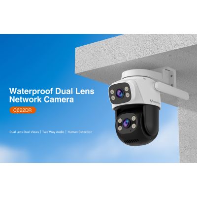 VSTARCAM smart κάμερα C622DR, dual lens, 2MP, WiFi, SD, PTZ, IP66 | Διαδικτυακές IP Κάμερες στο smart-tech.gr