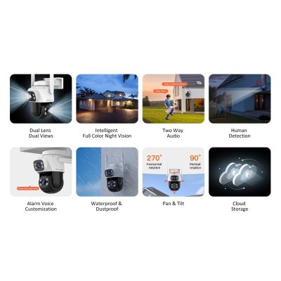 VSTARCAM smart κάμερα C622DR, dual lens, 2MP, WiFi, SD, PTZ, IP66 | Διαδικτυακές IP Κάμερες στο smart-tech.gr