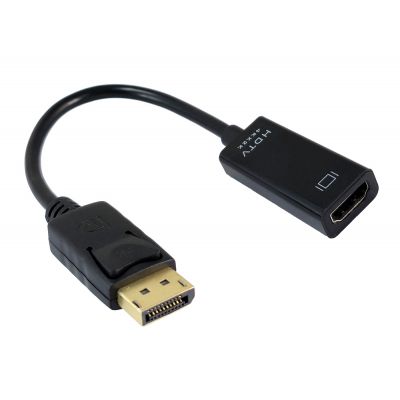 POWERTECH αντάπτορας DisplayPort σε HDMI CAB-DP076, 4K/60Hz, 0.1m, μαύρος | Λοιπά Καλώδια, Adaptors & Μετατροπείς στο smart-tech.gr