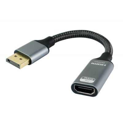 POWERTECH αντάπτορας DisplayPort σε HDMI CAB-DP077, 8K/60Hz, 0.1m, μαύρος | Λοιπά Καλώδια, Adaptors & Μετατροπείς στο smart-tech.gr