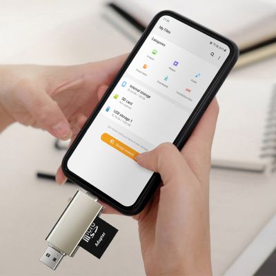 CABLETIME card reader CT-ACMCD2-ZG για SD & micro SD, USB/USB-C σύνδεση, 5Gbps, γκρι | CARD READERS στο smart-tech.gr