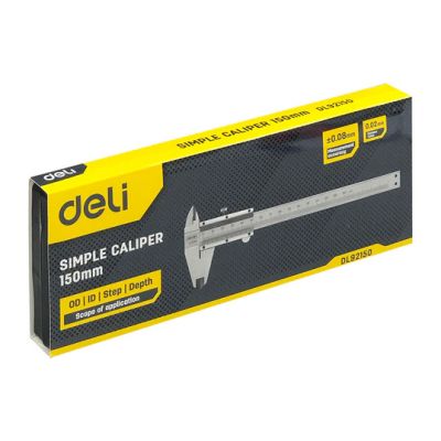 DELI παχύμετρο ακριβείας DL92150 με θήκη μεταφοράς, 150mm, ασημί | ΕΡΓΑΛΕΙΑ ΧΕΙΡΟΣ  στο smart-tech.gr