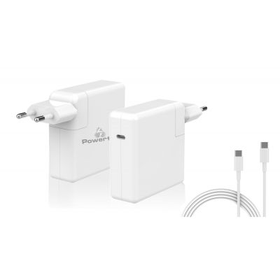 POWERTECH Φορτιστής laptop PT-704 για Apple, USB Type-C PD, 61W, λευκό | ΤΡΟΦΟΔΟΤΙΚΑ & ΦΟΡΤΙΣΤΕΣ ΓΙΑ LAPTOP στο smart-tech.gr