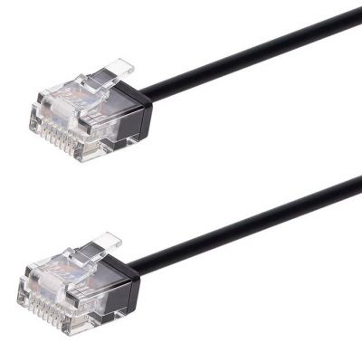 POWERTECH καλώδιο δικτύου CAB-N429, Cat 6A U/UTP, ultra slim, copper, 500MHz, 0.25m, μαύρο | Καλώδια δικτύου στο smart-tech.gr