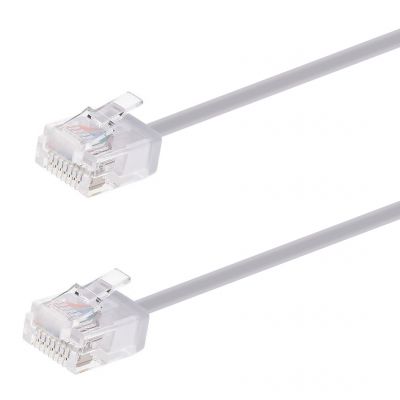 POWERTECH καλώδιο δικτύου CAB-N439, Cat 6A U/UTP, ultra slim, copper, 500MHz, 0.50m, γκρι | Καλώδια δικτύου στο smart-tech.gr