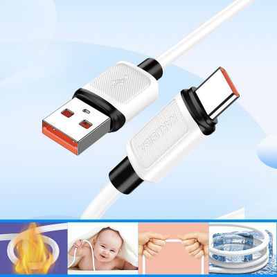 KAKUSIGA καλώδιο USB-C σε USB KSC-998, σιλικόνης, 5A, 480Mbps, 1m, λευκό | Καλώδια USB-C (Type-C) στο smart-tech.gr