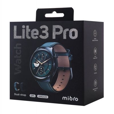 MIBRO smartwatch Lite 3 Pro με 2x λουράκια, heart rate, 1.32" AMOLED, GPS, 5 ATM, μαύρο/πράσινο | Smartwatches & Activity Trackers στο smart-tech.gr