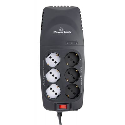 POWERTECH σταθεροποιητής ρεύματος PT-1496, 2000VA/1000W, 6x schuko | ΣΥΣΤΗΜΑΤΑ UPS - ΣΤΑΘΕΡΟΠΟΙΗΤΕΣ ΤΑΣΗΣ στο smart-tech.gr