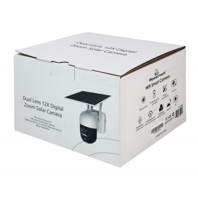 POWERTECH smart ηλιακή κάμερα PT-1497, dual lens, 3MP, 4G, PTZ, SD, IP65 | Διαδικτυακές IP Κάμερες στο smart-tech.gr