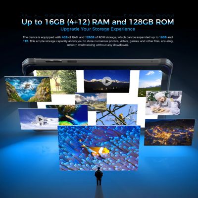 OUKITEL tablet RT3 Plus, 8", 4/128GB, 4G, 11000mAh, IP68/IP69K, μαύρο | TABLETS στο smart-tech.gr