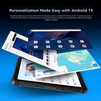 OUKITEL tablet RT3 Plus, 8", 4/128GB, 4G, 11000mAh, IP68/IP69K, μαύρο | TABLETS στο smart-tech.gr