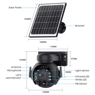 SECTEC smart ηλιακή κάμερα ST-515C-3M-4G-BK, 3MP, 4G, SD, PTZ, IP65 | Διαδικτυακές IP Κάμερες στο smart-tech.gr