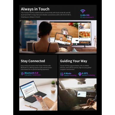 TECLAST tablet T50 Plus 2025, 11", 8/256GB, 4G, Android 15, 8000mAh, γκρι | TABLETS στο smart-tech.gr