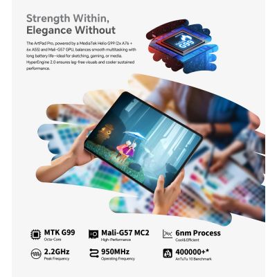 TECLAST tablet ArtPad Pro με στυλό αφής, 12.7", 8/256GB, 4G, Android 15, 10000mAh, γκρι | TABLETS στο smart-tech.gr