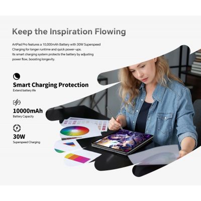 TECLAST tablet ArtPad Pro με στυλό αφής, 12.7", 8/256GB, 4G, Android 15, 10000mAh, γκρι | TABLETS στο smart-tech.gr