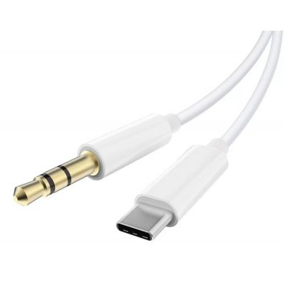 POWERTECH καλώδιο USB-C σε 3.5mm CAB-UC093, 1m, λευκό | Καλώδια USB-C (Type-C) στο smart-tech.gr