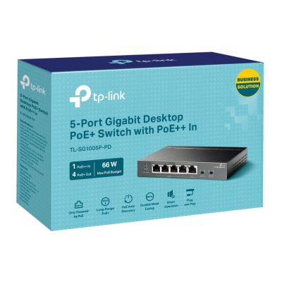 TP-LINK desktop switch TL-SG1005P-PD, 5x Gigabit θύρες, PoE+, UN/1.0 | Switches στο smart-tech.gr
