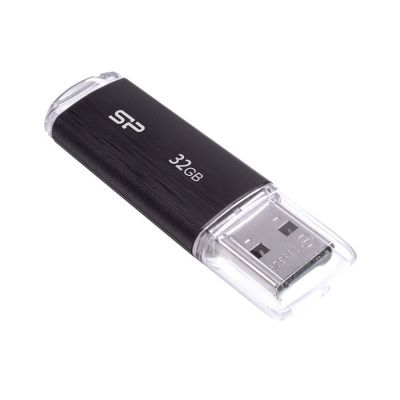 SILICON POWER USB Flash Drive Ultima U02, 32GB, USB 2.0, μαύρο | USB FLASH DRIVES - STICKS στο smart-tech.gr