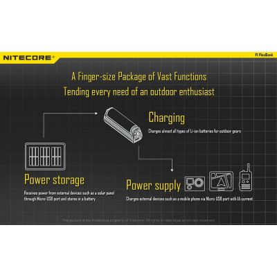 ΦΟΡΤΙΣΤΗΣ NITECORE F1, μίας θέσης + Power Bank | ΦΟΡΤΙΣΤΕΣ ΜΠΑΤΑΡΙΩΝ ΦΑΚΩΝ στο smart-tech.gr