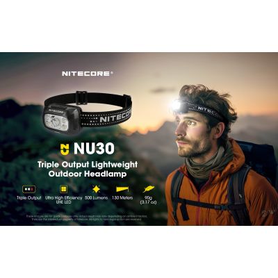 ΦΑΚΟΣ LED NITECORE HEADLAMP NU30 New Black | ΦΑΚΟΙ ΚΕΦΑΛΗΣ LED στο smart-tech.gr