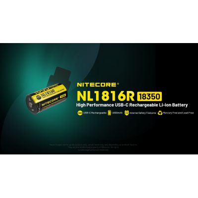 ΜΠΑΤΑΡΙΑ NITECORE 18350, 1600mAh, USB-C, NL1816R | ΜΠΑΤΑΡΙΕΣ ΦΑΚΩΝ στο smart-tech.gr