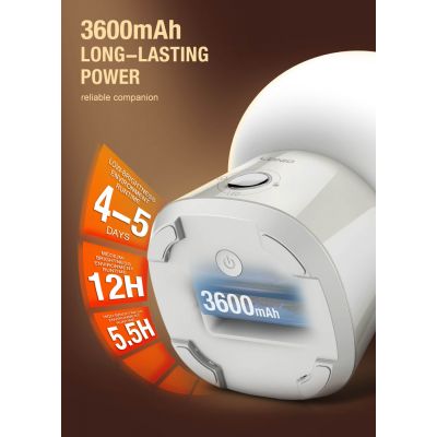 LDNIO LED φωτιστικό νυκτός Y4, RGB, ρυθμιζόμενο, επαναφορτιζόμενο, λευκό | Λάμπες - Λαμπτήρες - Φωτιστικά στο smart-tech.gr