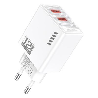 KAKUSIGA φορτιστής τοίχου KSC-1237, 2x USB, 12W, λευκός | ΦΟΡΤΙΣΤΕΣ / ΤΡΟΦΟΔΟΤΙΚΑ USB στο smart-tech.gr