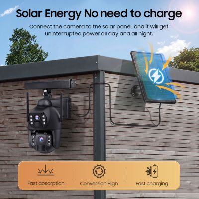 SECTEC smart ηλιακή κάμερα ST-536-6MAOV-4G-EU, dual lens, 3MP, 4G, SD, PTZ, IP66 | Διαδικτυακές IP Κάμερες στο smart-tech.gr