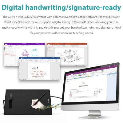 XP-PEN ταμπλέτα σχεδίασης με γραφίδα Star G960S Plus, 228.8x152.6mm, μαύρο | TABLETS στο smart-tech.gr