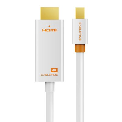 CABLETIME καλώδιο mini DisplayPort σε HDMI CT-AV588-03G4K, 4K/30Hz, 1m, λευκό | Λοιπά Καλώδια, Adaptors & Μετατροπείς στο smart-tech.gr