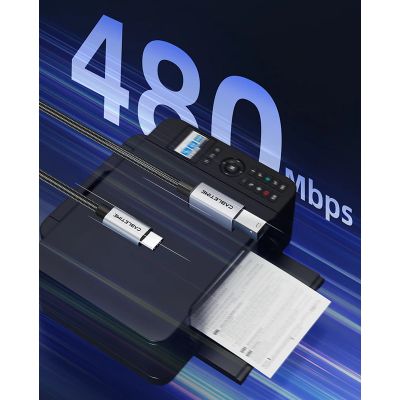 CABLETIME καλώδιο USB-C σε USB Type B CT-CMBM1, 480Mbps, 1.5m, μαύρο | Καλώδια USB-C (Type-C) στο smart-tech.gr