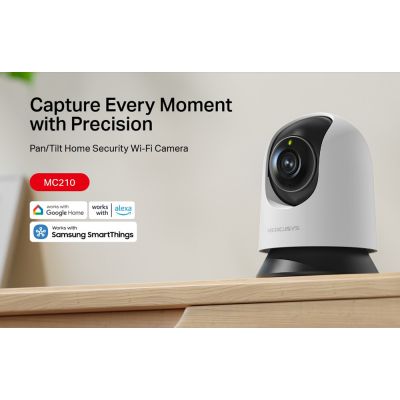 MERCUSYS smart κάμερα MC210, 2K/3MP, WiFi, PTZ, SD, EU/1.0 | Διαδικτυακές IP Κάμερες στο smart-tech.gr