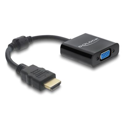 DELOCK αντάπτορας HDMI σε VGA 61077, 1080p, μαύρος | Λοιπά Καλώδια, Adaptors & Μετατροπείς στο smart-tech.gr