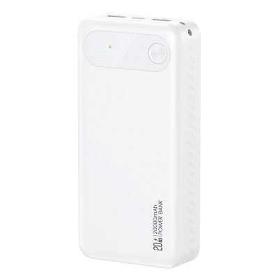 USAMS power bank CD251 με οθόνη, 3x θύρες εξόδου, 20000mAh, PD20W, λευκό | POWER BANKS στο smart-tech.gr