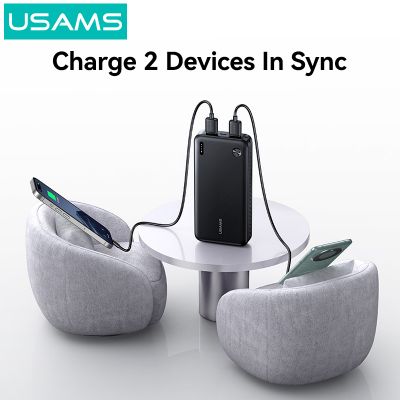USAMS power bank CD254, 2x θύρες εξόδου, 20000mAh, 10W, μαύρο | POWER BANKS στο smart-tech.gr