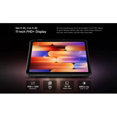 ULEFONE tablet Armor Pad 5 Pro, 11", 12GB/512GB, 24200mAh, IP68/IP69K/MIL-STD-810H, 5G, μαύρο | TABLETS στο smart-tech.gr