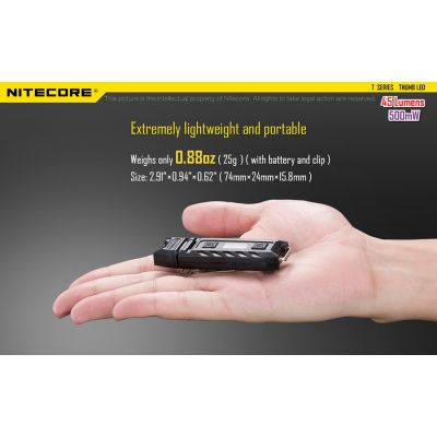 ΦΑΚΟΣ LED NITECORE THUMB LEO s/n, rechargable, 45lumens+500mW UV | ΜΙΚΡΟΙ ΦΑΚΟΙ - ΜΠΡΕΛΟΚ στο smart-tech.gr