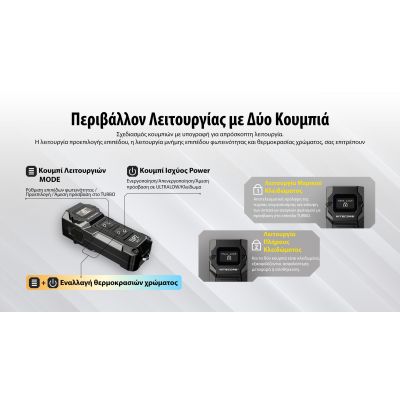 ΦΑΚΟΣ LED NITECORE TUP2, MCT, 1200lm, Black | ΜΙΚΡΟΙ ΦΑΚΟΙ - ΜΠΡΕΛΟΚ στο smart-tech.gr